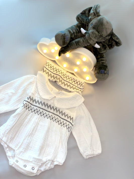 'Vintage' Romper With Matching Headband