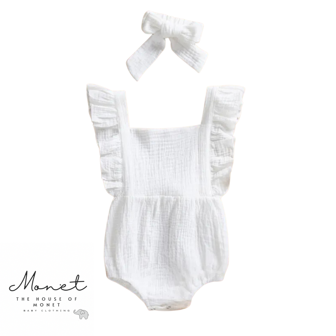 'White Cotton' Romper