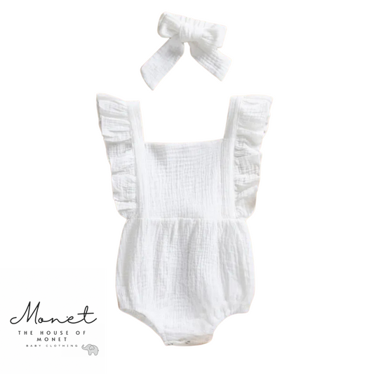 'White Cotton' Romper